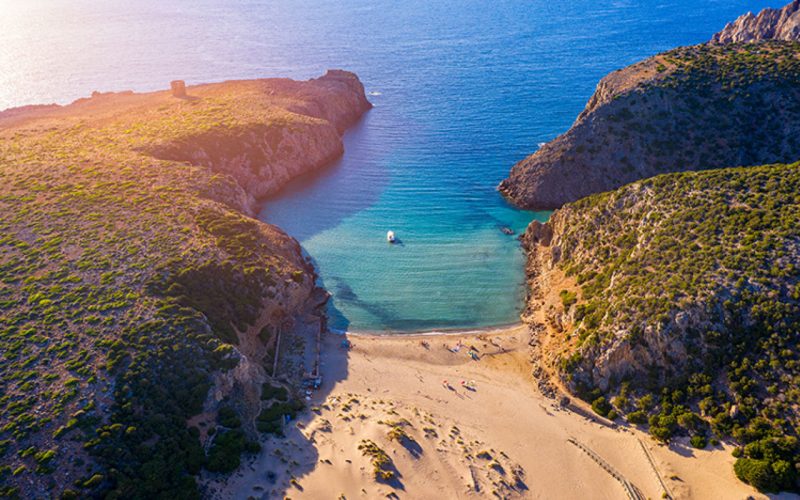 Von Cala Domestica zu den Überresten von Tharros