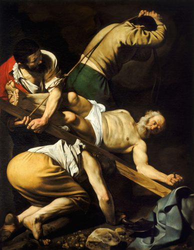 Crucifixion of Saint Peter by Caravaggio, Basilica of Santa Maria del Popolo - Rome, Lazio