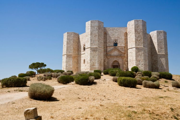 Castel del Monte, front view of the entrance - Puglia