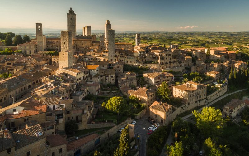View of the town of Montepulciano in Tuscany
