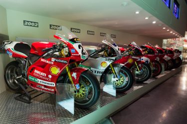 Moto da corsa esposte al Museo Ducati