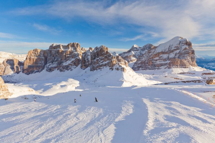 Pista da sci a Cortina d'Ampezzo, Dolomiti - Veneto