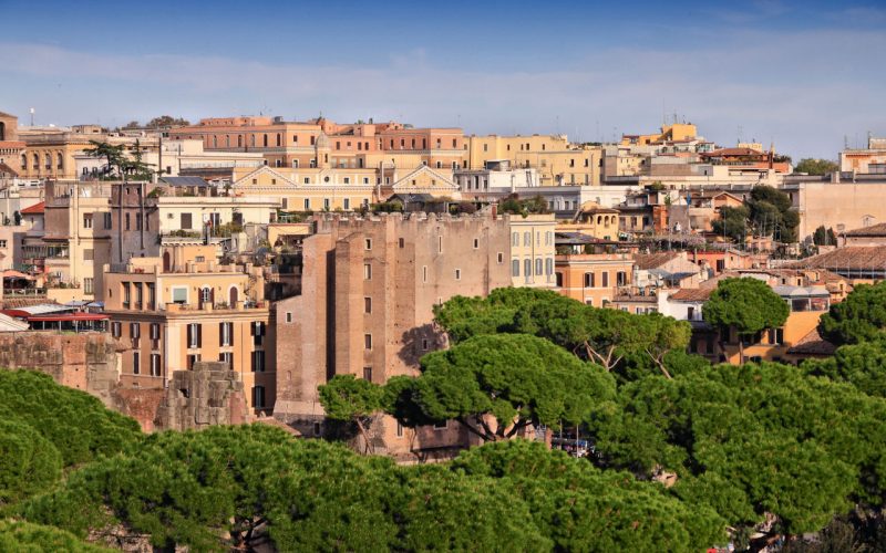 Vista del barrio Monti de Roma