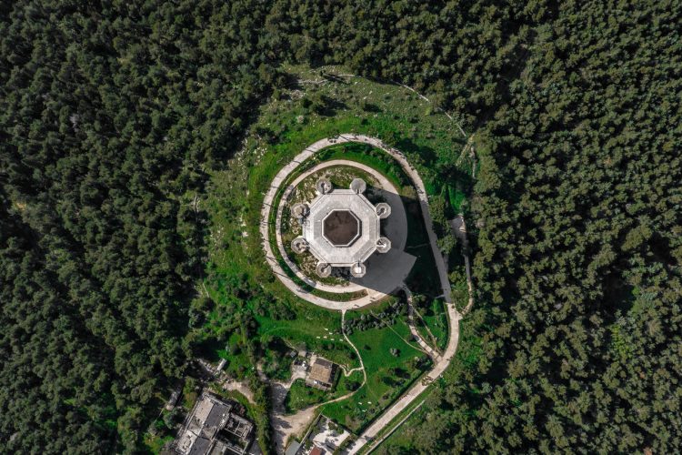 Veduta dall'alto di Castel del Monte