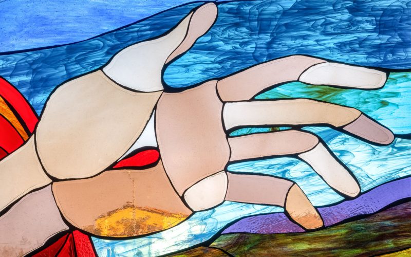 Particolare mano di Cristo ne La Creazione - Chiesa dei santi Pietro e Girolamo