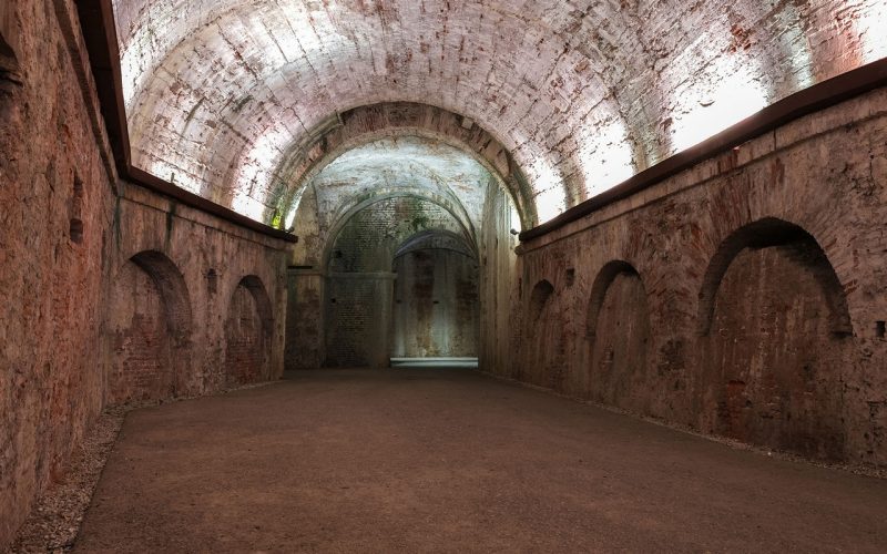 Mura di Lucca, passaggio sotterraneo presso il baluardo di S. Martino.